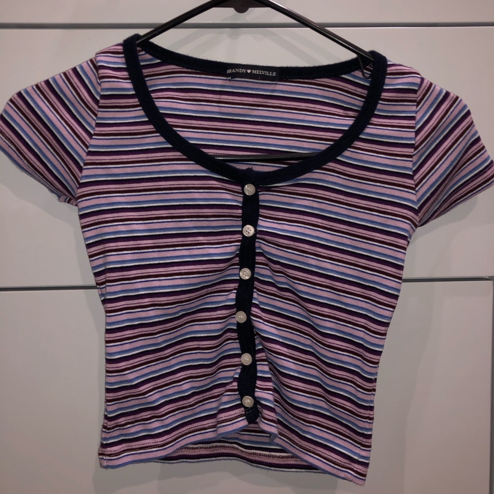 *ON HOLD Brandy Melville striped crop top